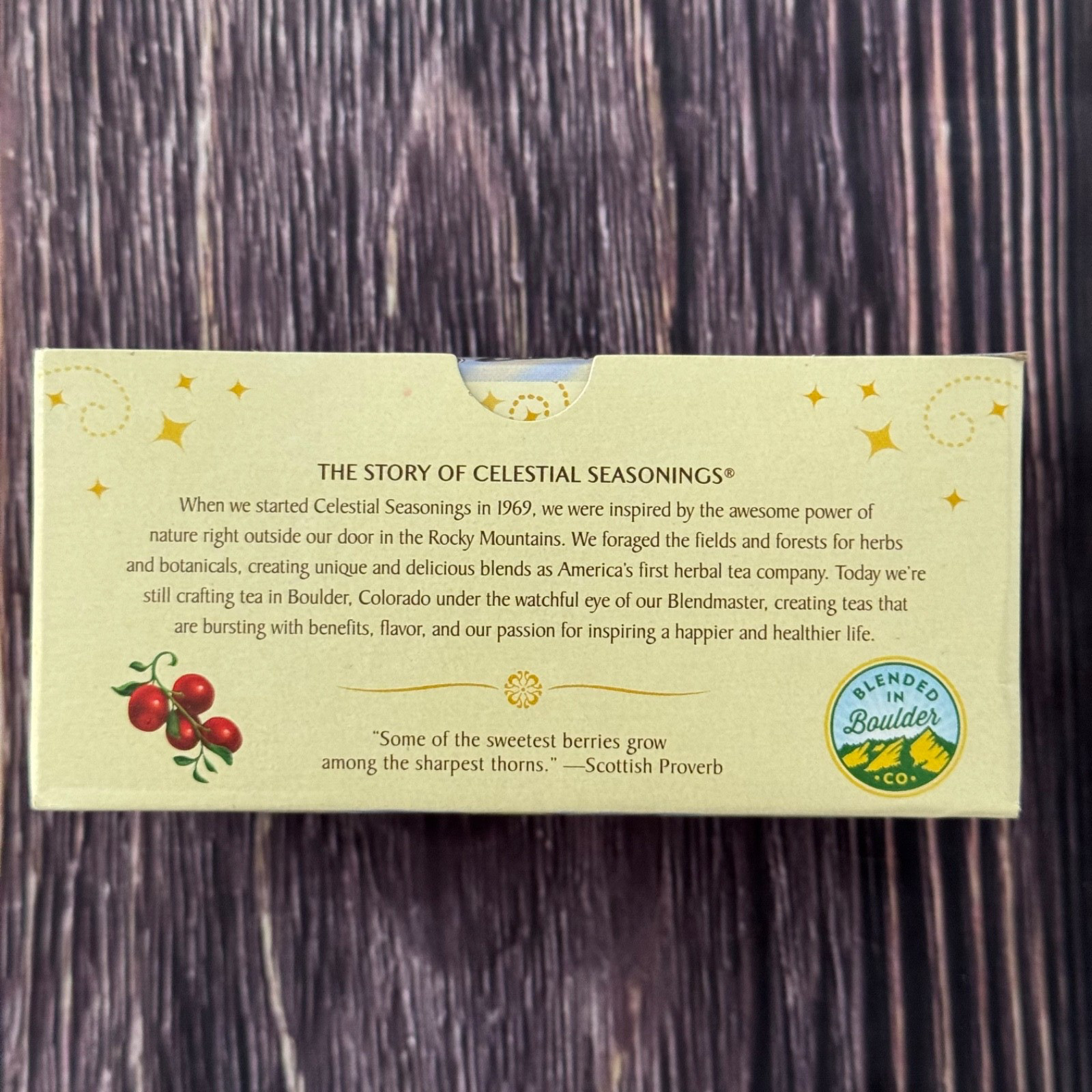 Celestial Seasoning Cranberry Vanilla Wonderland Holiday Tea 18 Bags