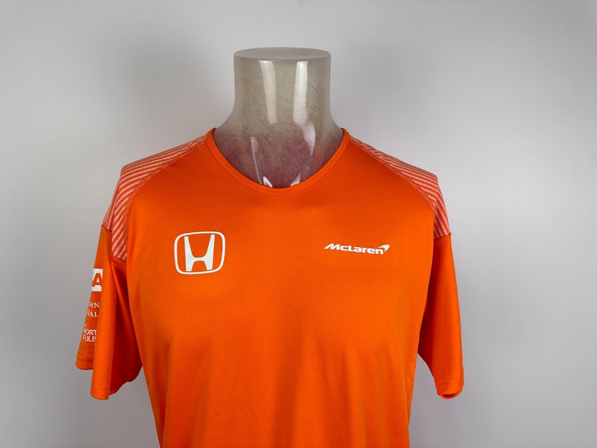 McLaren Honda Orange Special Edition Racing Team T Shirt Size XXL