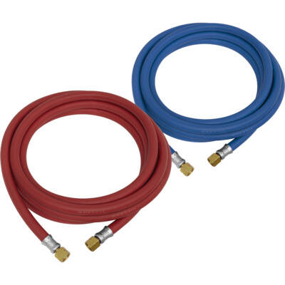 PAAR 10m Autogen Schweißschlauch Set - 3/8'' BSP Schwenkverschraubungen - Rückschlagventile