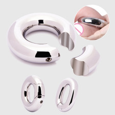 Male Heavy Stainless Steel Ball Stretcher Metal Scrotum Testicles Pendant Ring