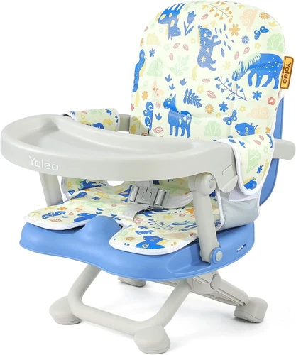Travel Booster Seat w/ Tray Adjustable Folding High Chair Children Baby Armchair - Picture 24 of 78