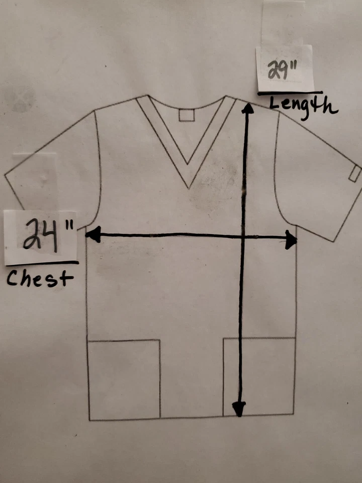 Cherokee scrub jacket Size M-Turquoise Snap Front-Chest 24"/L 29" - Image 4 of 4