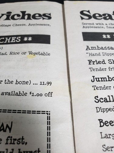 Restaurant Menu Tony’s I-75 Birch Run Michigan Souvenir Christmas Santa Rudolph - Picture 5 of 6
