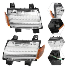 Pair Left+Right LED Turn Signal Lights Assemblies For 2018-2022 Jeep Wrangler JL