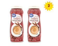 Crema de café sin lácteos tostadas francesas canela de gran valor 15 oz x 2 paquetes