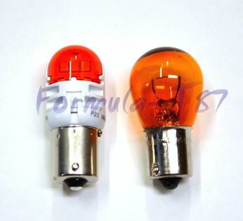 Philips Ultinon LED Léger 1156 Ambre Orange Deux Ampoules Avant Signal Mise - Picture 7 of 12