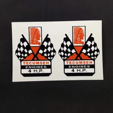 TECUMSEH ENGINE 4 HP DECALS, Vinyl STICKERS for Mini Bike, Go Kart, Mower