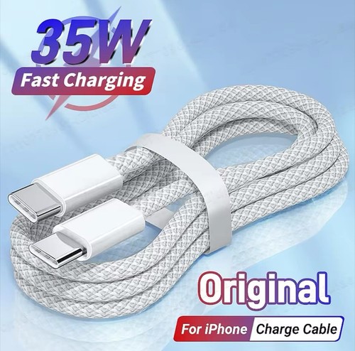 Universal USB-C to USB-C Charging/Data Cable, 35W Fast Charging Cord. 6.5 Ft - Zdjęcie 2 z 9