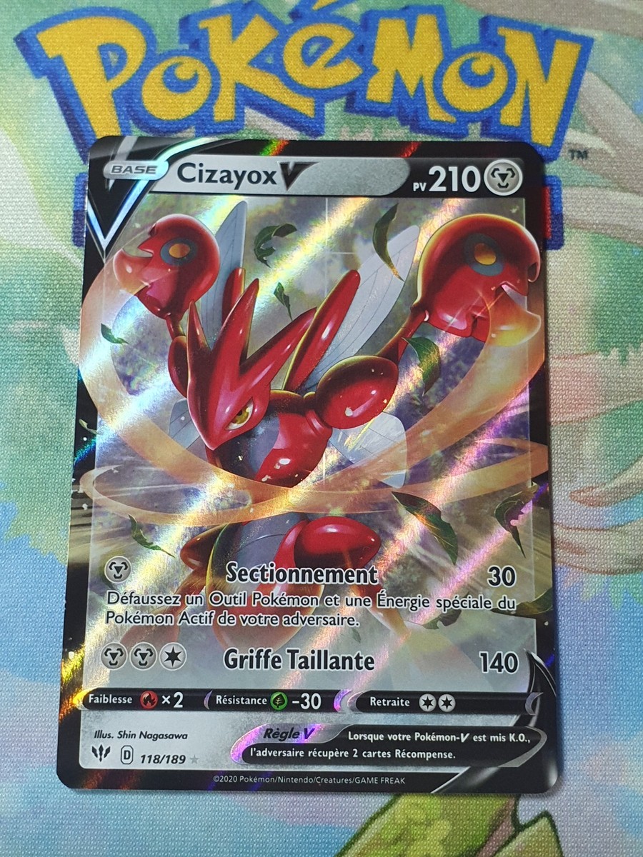 CARTE POKEMON CIZAYOX V 118/189 | eBay
