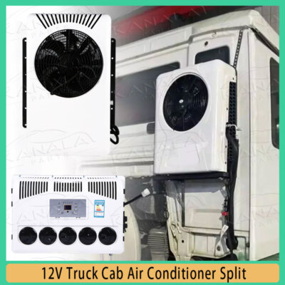 #77 12V Split Air Conditioner 12000BTU AC Kit Fit for Cab Semi Truck Bus Caravan