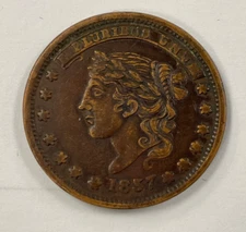 1837 Hard Times Token “Millions for Defense/Not One Cent for Tribute” AU details