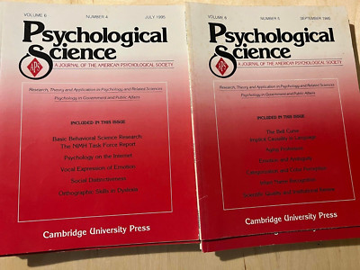 Psychological Science A Journal of The American Psychological Society lots of 16