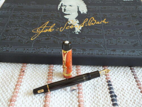 Penna da donazione Montblanc 2001 Johann Sebastian Bach penna stilografica set di spartiti musicali - Foto 1 di 19