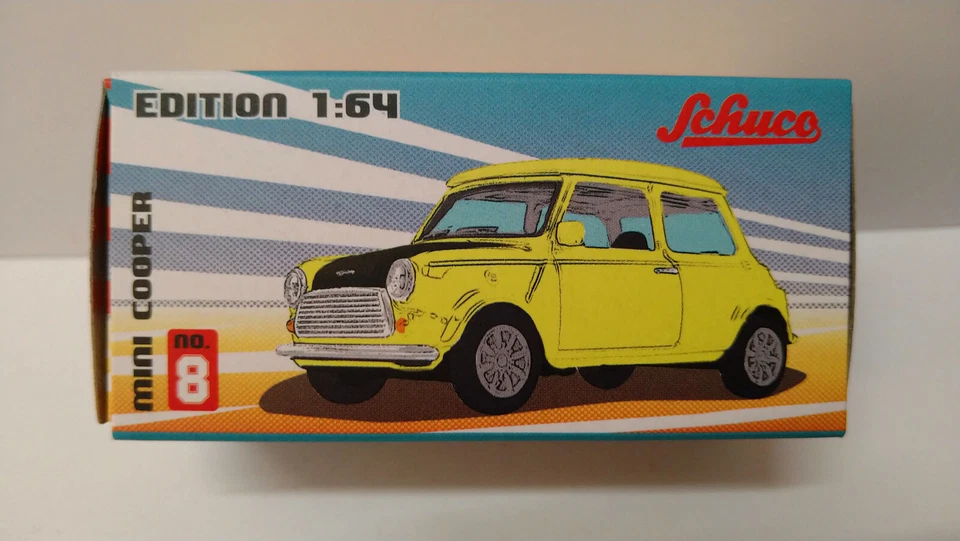 Schuco 1/64 Mini Cooper Paper Edition, giallo/nero (NP13) - Immagine 2 di 4