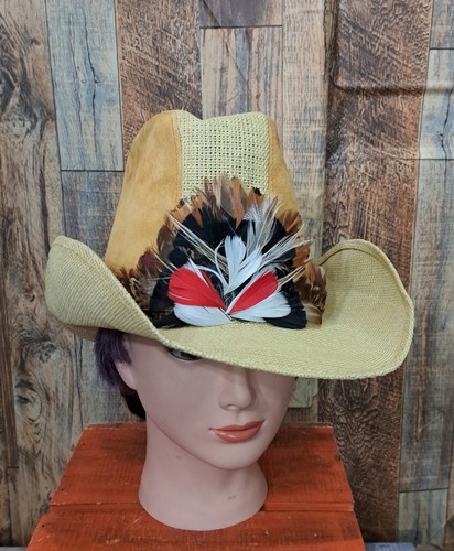 Vintage Wolverine Cowboy Hat Cowgirl Hat Union Made United Hatters Old Western - Picture 6 of 14