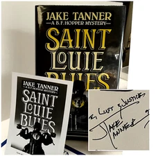 Saint Louie Blues SIGNED First Edition by Jake Tanner (1992 Hardcover) Like New