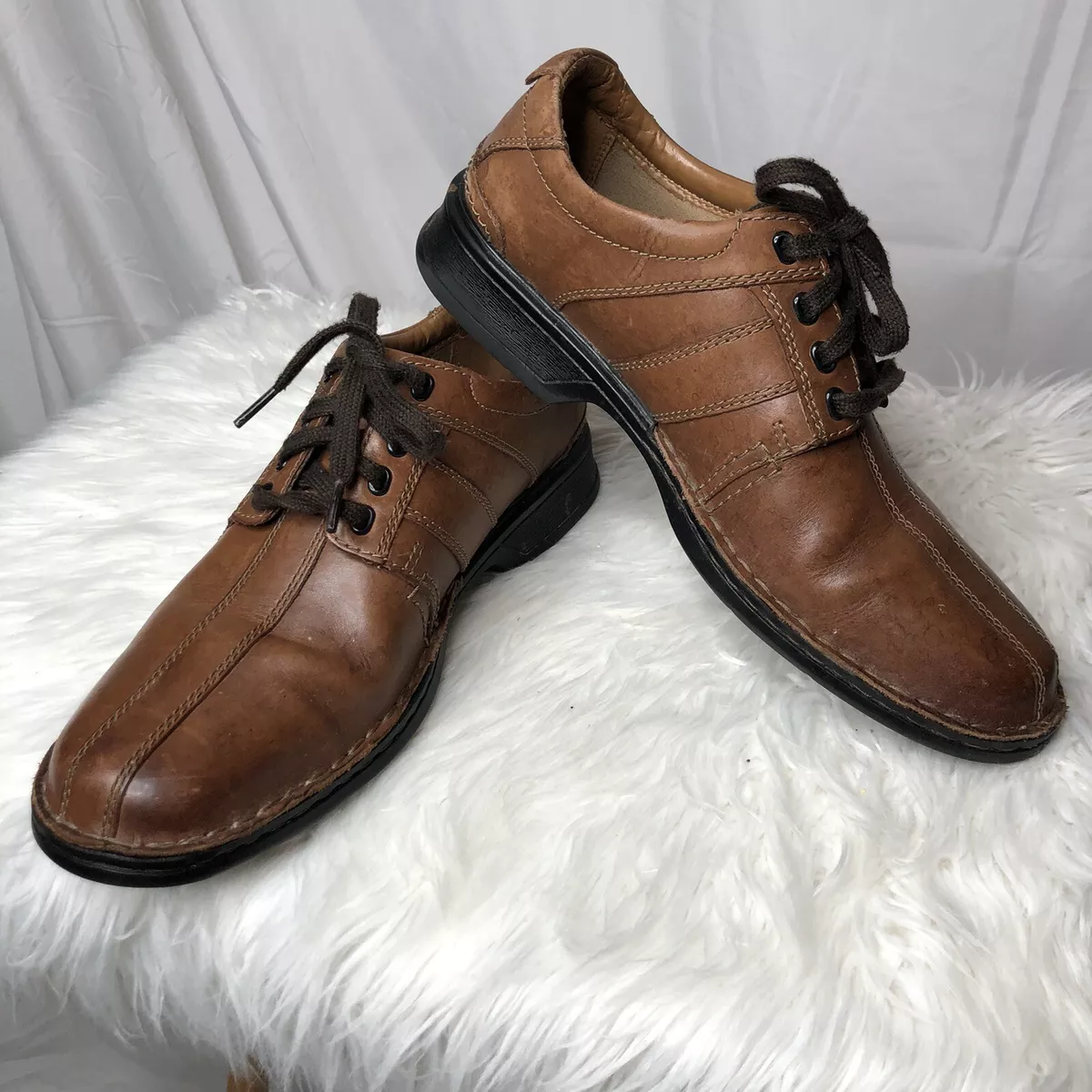 Clarks Men s Soft Cushion With Ortholite Brown Casual Lace Up