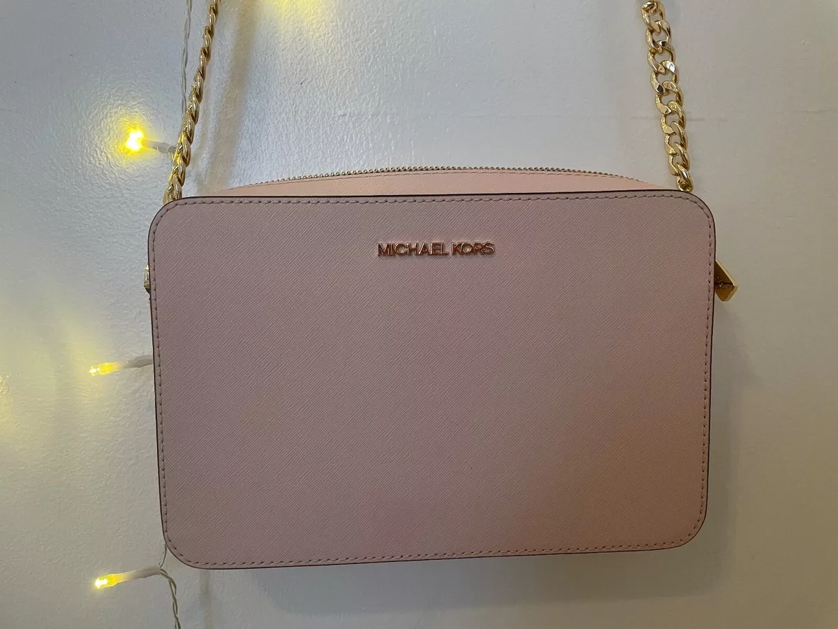 Michael Kors Jet Set Large Saffiano Leather Crossbody - Soft Pink