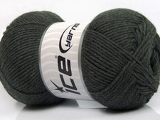 3-Skein Lot Baby Comfort Yarn medium nylon acrylic Dark Grey