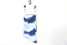 SUN STONE TIE DYED BLUE REPREVE ONE SIZE CREW 1 PAIR SOCKS MENS NWT NEW