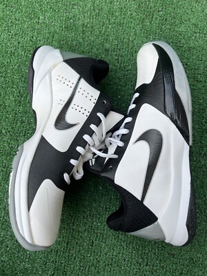 Rare Nike Kobe 5 TB PE White Black 407710-100 Men's Size 7.5