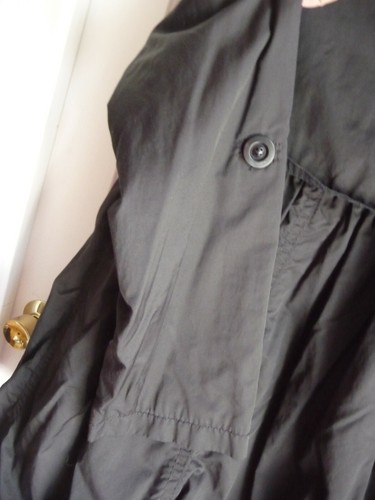 ISDA & CO Jacket L Coat Black Hooded Crinkled - Picture 6 of 8