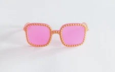 Lol Surprise World Travel OMG Doll Sunset Pink Gold Stud Rim Glasses Sunglasses