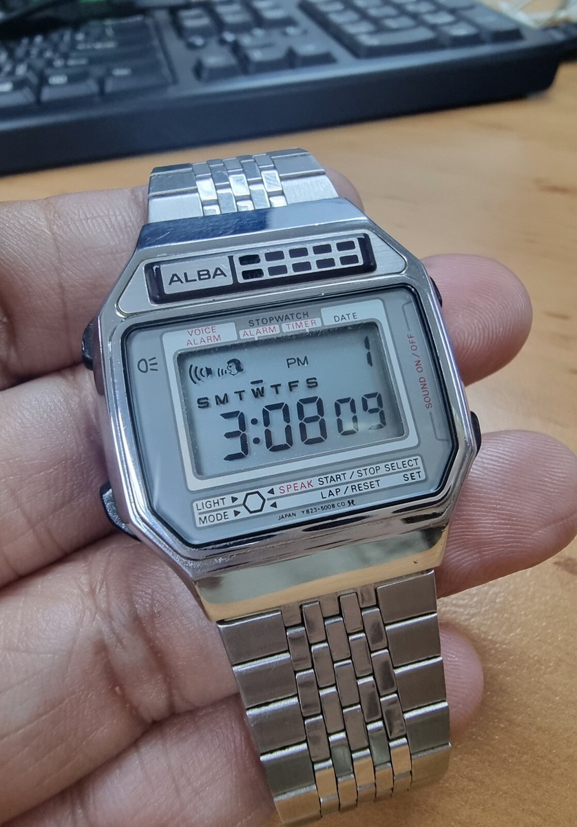 Vintage Seiko Alba Digital Watch - Speaking Watch - Y823