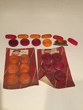Lot Of NOS Vtg FRUEHAUF AMBER/red LENS LCA2379-2 Rare 12 Red Orange Taillight