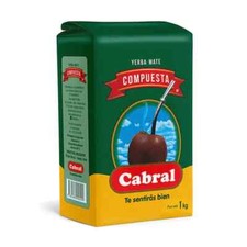 2 Packs Yerba Mate Cabral COMPUESTA X 1 Kilo