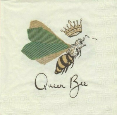 3 lose Servietten ~ Bienenkönigin Krone Wespe Hummel Insekt Queen Bee