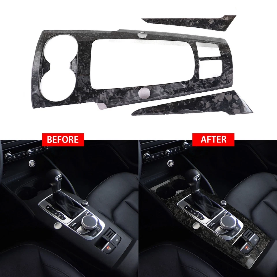 Центральная консоль из кованого углеродного волокна панель переключения передач для Audi A3 S3 RS3 2014-2020 годов выпуска - Изображение 4 из 4