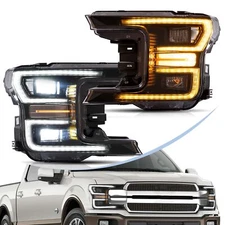 VLAND Full LED Headlights Lamps for Ford F150 XLT XL SSV king 2018 2019 2020