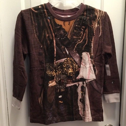 Disney WDW Pirate Shirt Long Sleeve Size XS-S Jack Sparrow Pirates Caribbean NEW - Picture 12 of 12