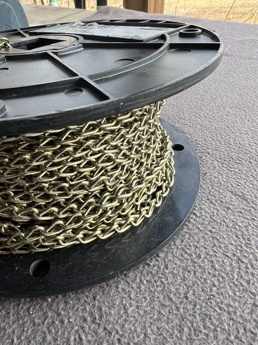 Campbell #16 Single Jack Brass Jack Chain 1/16 in. 150’ New T405c - Picture 2 of 3