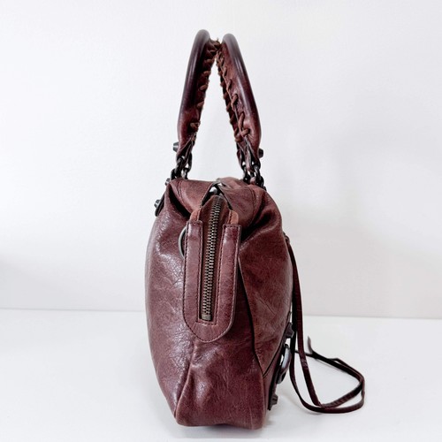 BALENCIAGA The First Brown Leather Handle Bag - Picture 4 of 21