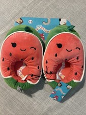 NWT Squishmallows Watermelon Kids Slippers Size 5-6 NEW