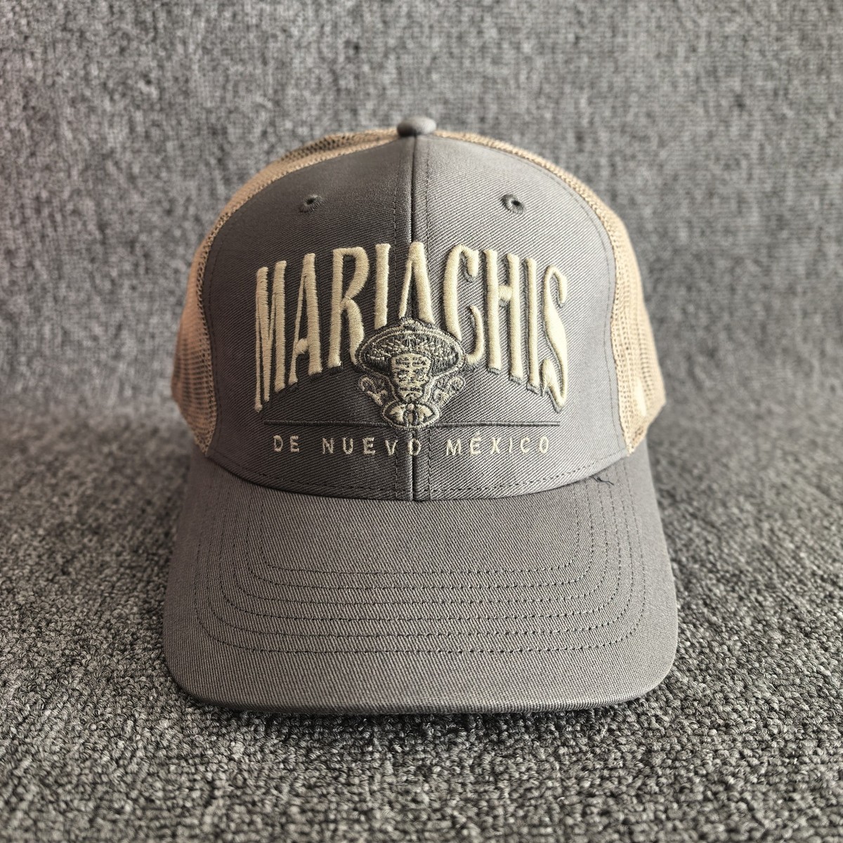 '47 Brand Mariachis de Nuevo Mexico Trucker Snapback Grey Tan One Size Retro Cap