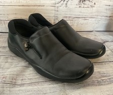 Prada Vintage Leather Toggle Moc Clip Loafers Black 7.5