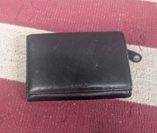 Vtg Coach Multifunction Wallet Classic Black Leather Bifold Y2K 90s Bedford Case