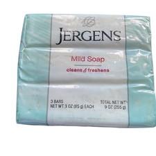 Jergens Mild Bar Soap 1- 3 pack - 3 oz Bars NEW Sealed Cleans Freshens Body