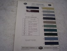 1951 Cadillac Color Paint Chips