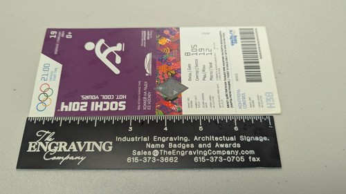 2014 Sochi Russia Winter Olympic Used Ticket Stub Canada VS Latvia Ice Hockey - 第 11/13 張圖片
