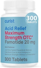 Curist Famotidine 20mg Bulk Pack (300 Count Tablets) Acid Reflux Medicine for