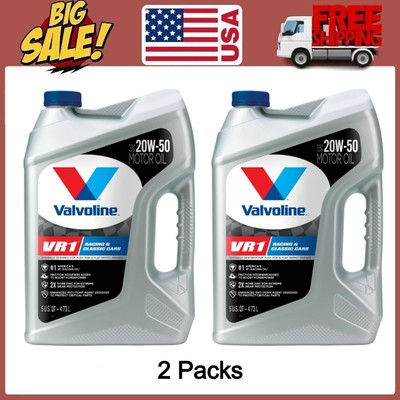  COMBO 2 PACK  Valvoline VR1 Racing Motor Oil SAE 20W-50, 5 Qt FREE SHIPPING
