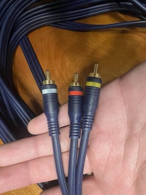 Impact Acoustics 3 (pair)  RCA Cable Composite/Component 50' Velocity ~Light Use