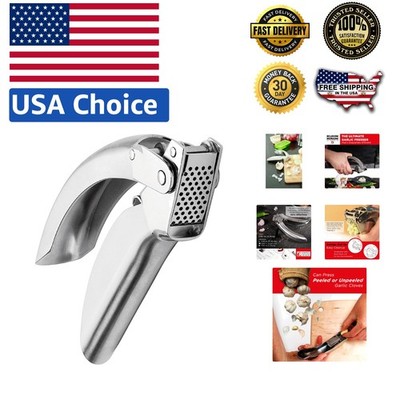 Epicurean 6.5-Inch Garlic Press - Durable Stainless Steel with Quick Rinse Sieve