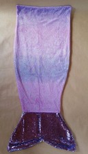 Mermaid Tail Wearable Blanket Fleece Purple Glitter Cozy