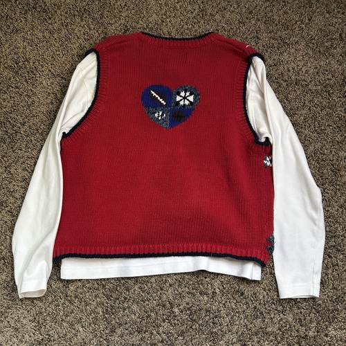 Chaleco Deportivo Vintage Christopher and Banks Bordado Y Camisa A Juego Talla L - Imagen 5 de 18