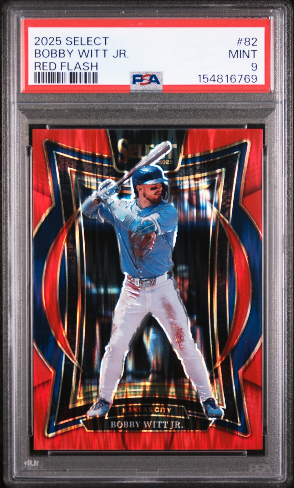 2025 PANINI SELECT RED FLASH #82 BOBBY WITT JR. 259/299 PSA 9